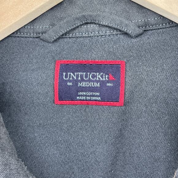 UNTUCKIT Shirt Mens M Speyer Heavy Flannel Brushed Plaid Lumberjack Cotton Green - Picture 5 of 14